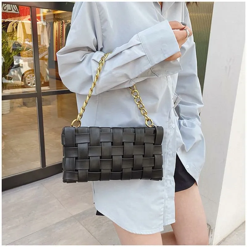 Beguiled Woven Shoulder Bag