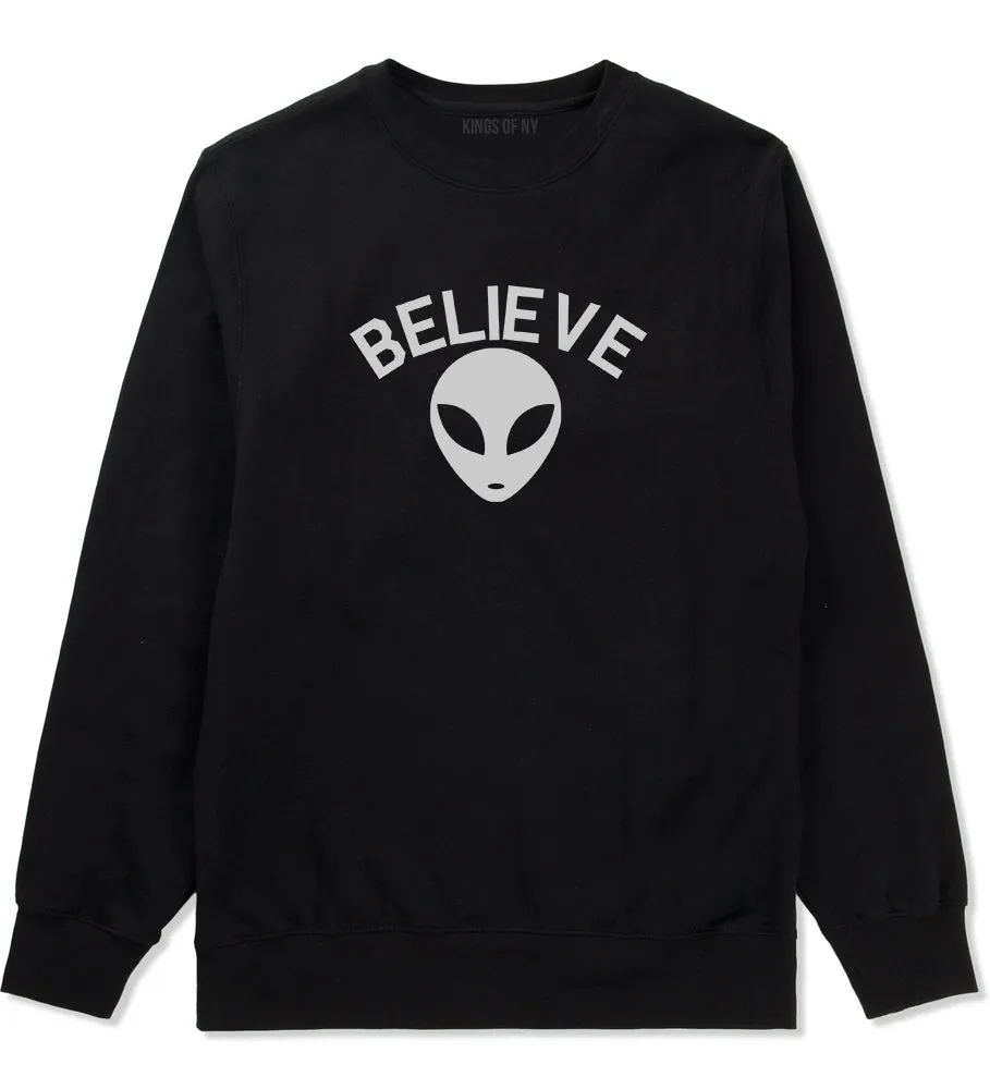 Believe Alien Mens Crewneck Sweatshirt