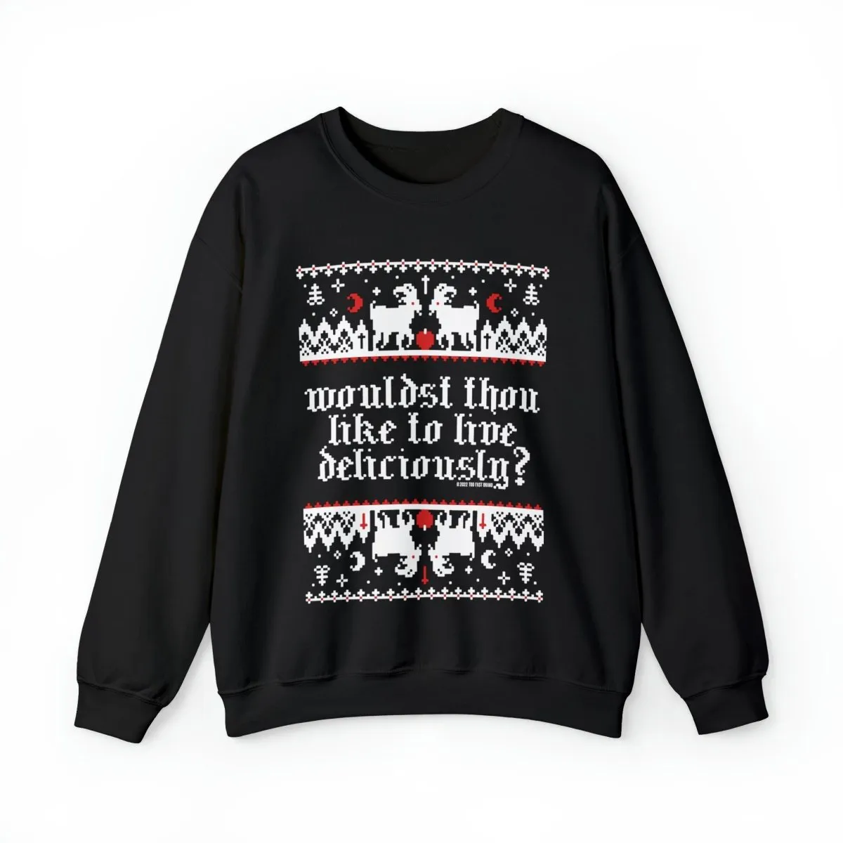 Black Philip Live Deliciously Christmas Crewneck Sweatshirt