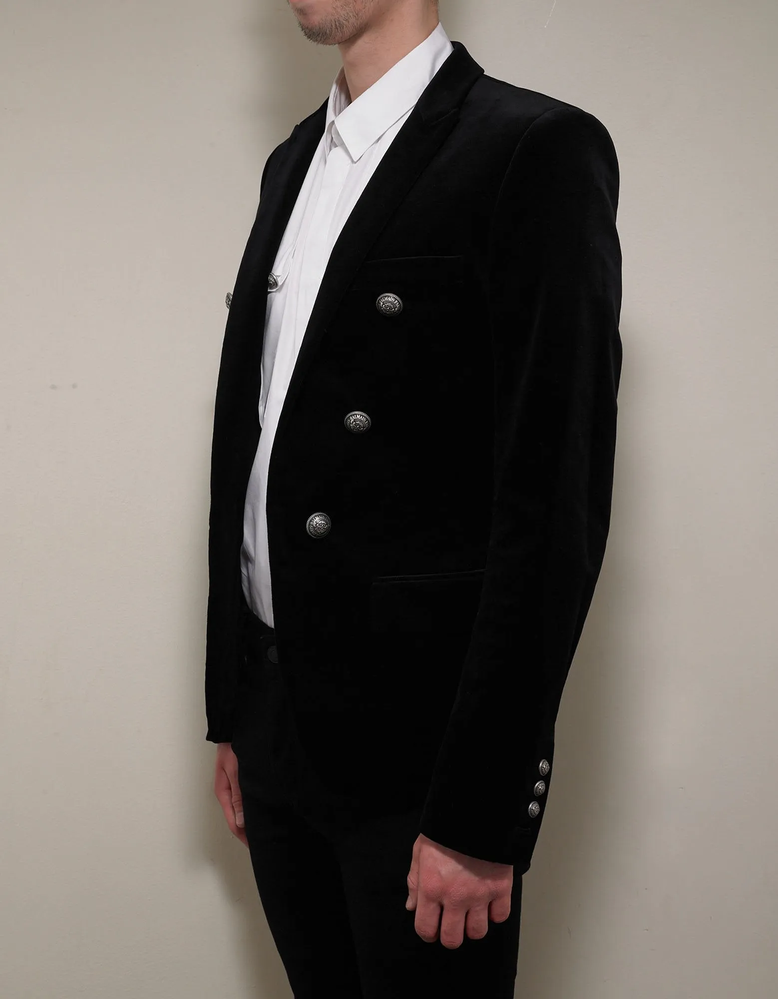 Black Velvet 6 Button Blazer