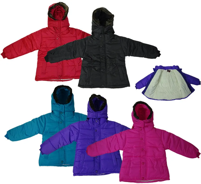 girl's polyester winter jackets Case of 24