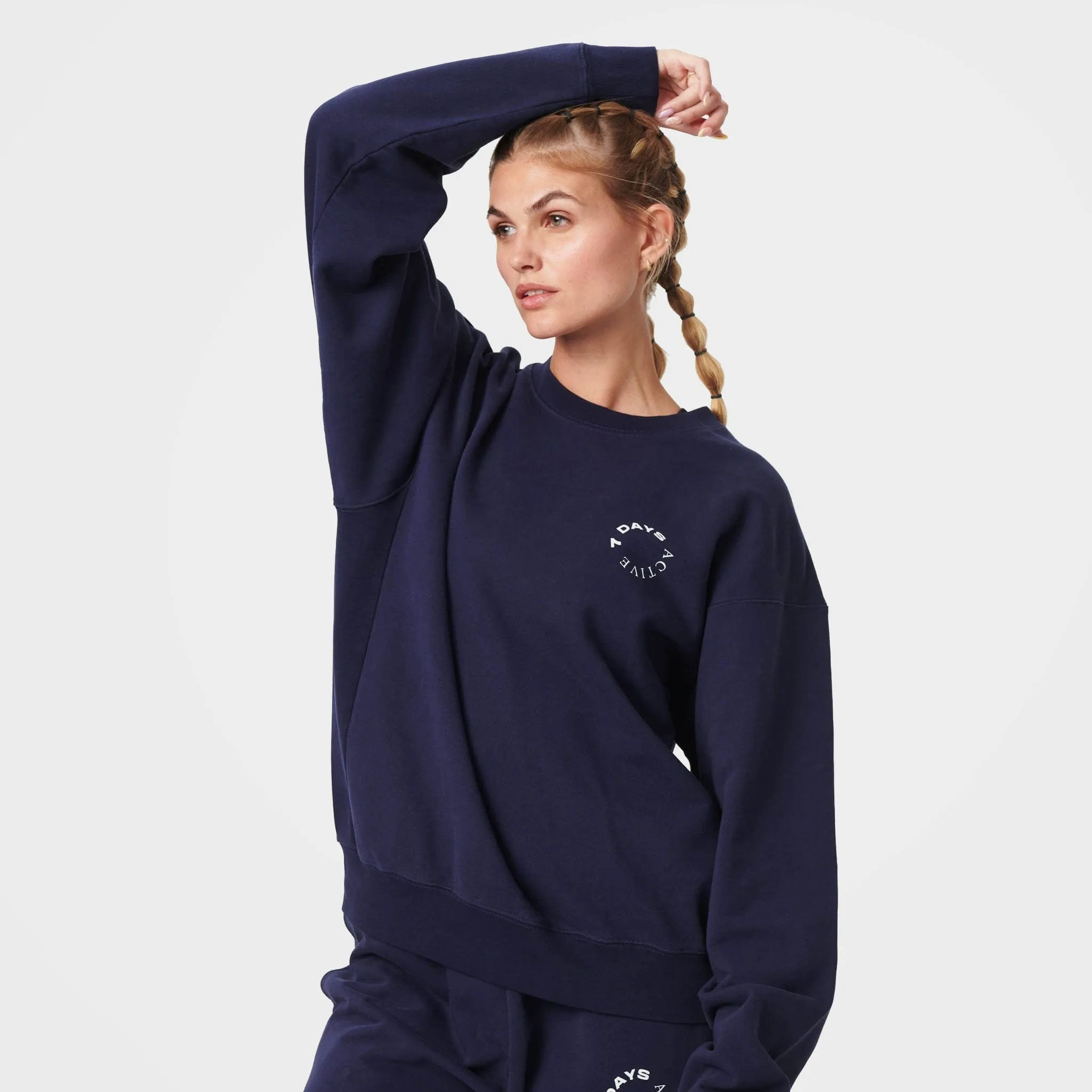 Navy Organic Cotton Sweatshirt by 7Days Active