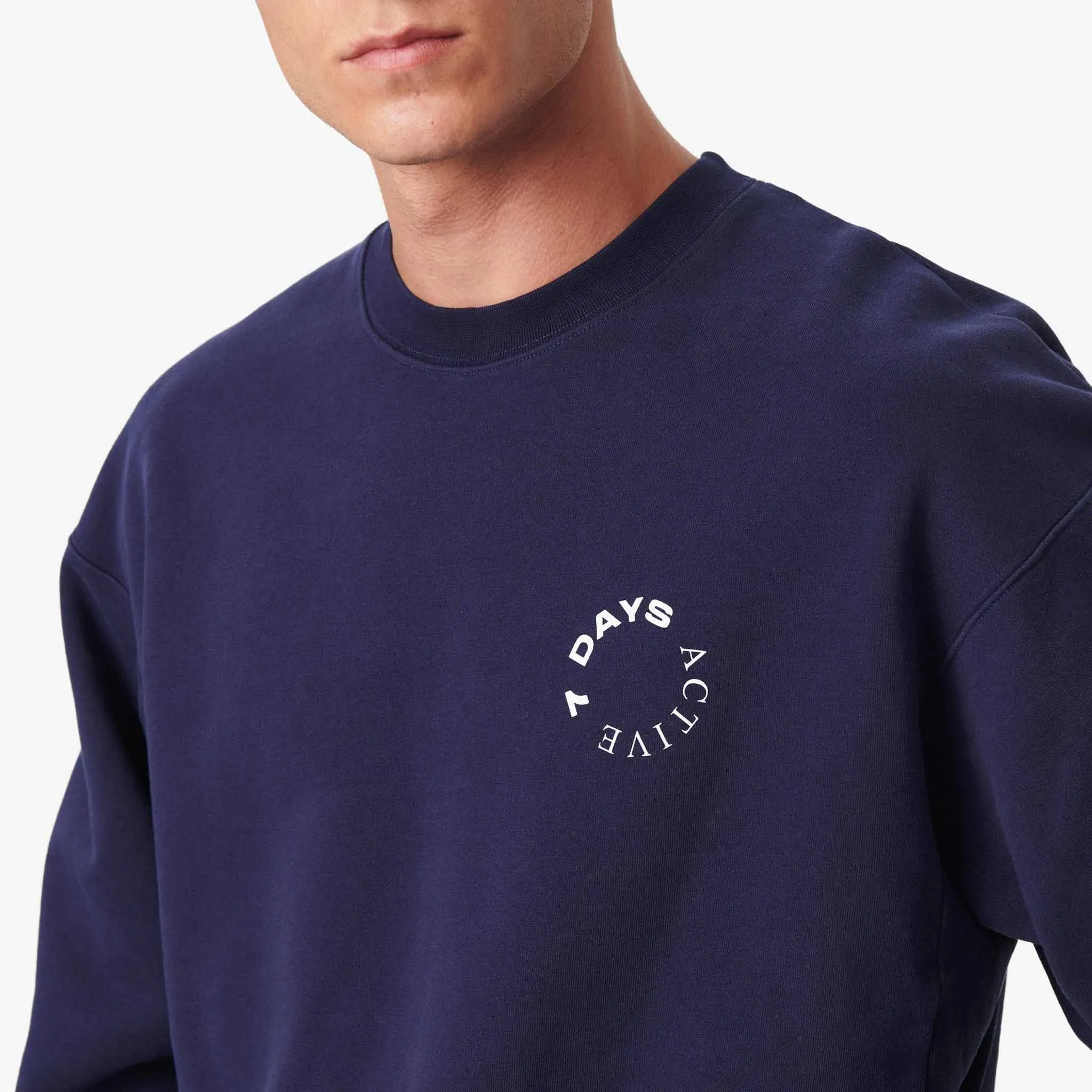 Navy Organic Cotton Sweatshirt by 7Days Active