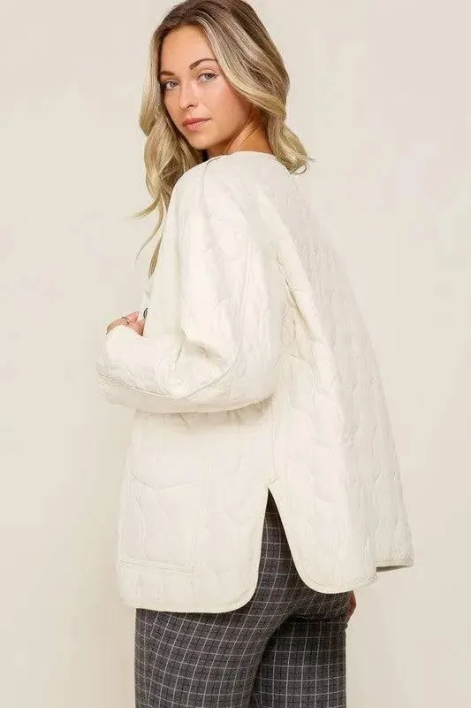 Oversized quilted puffer jacket