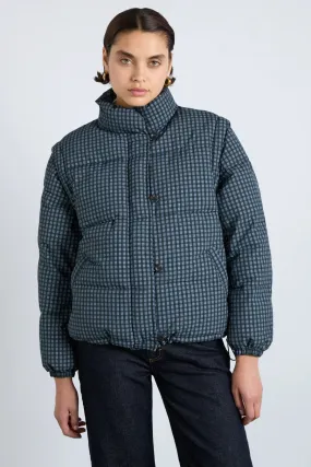 PEARL GINGHAM PUFFER