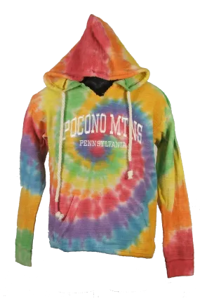 Pocono Mountains Tie Dyed Hoodie Sweatshirt