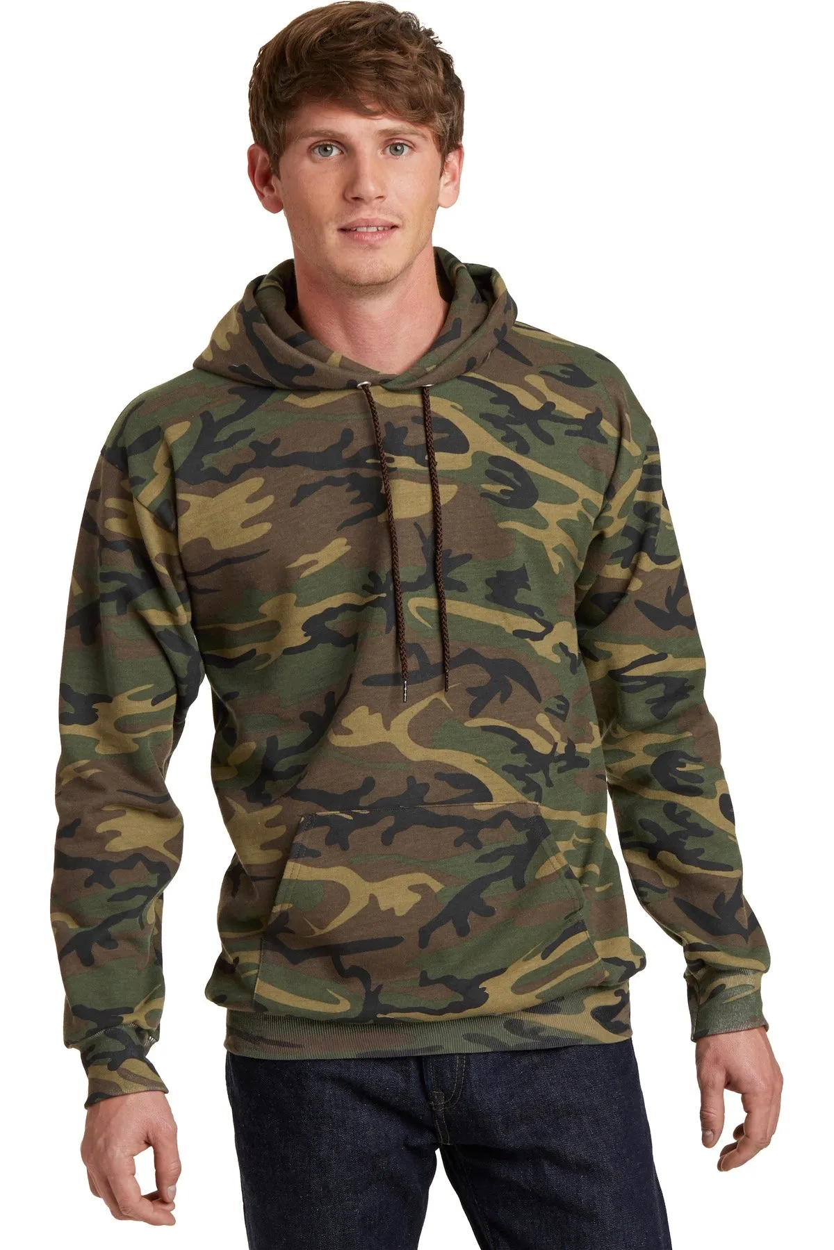 Port & Company® Core Fleece Camo Pullover Hooded Sweatshirt. PC78HC