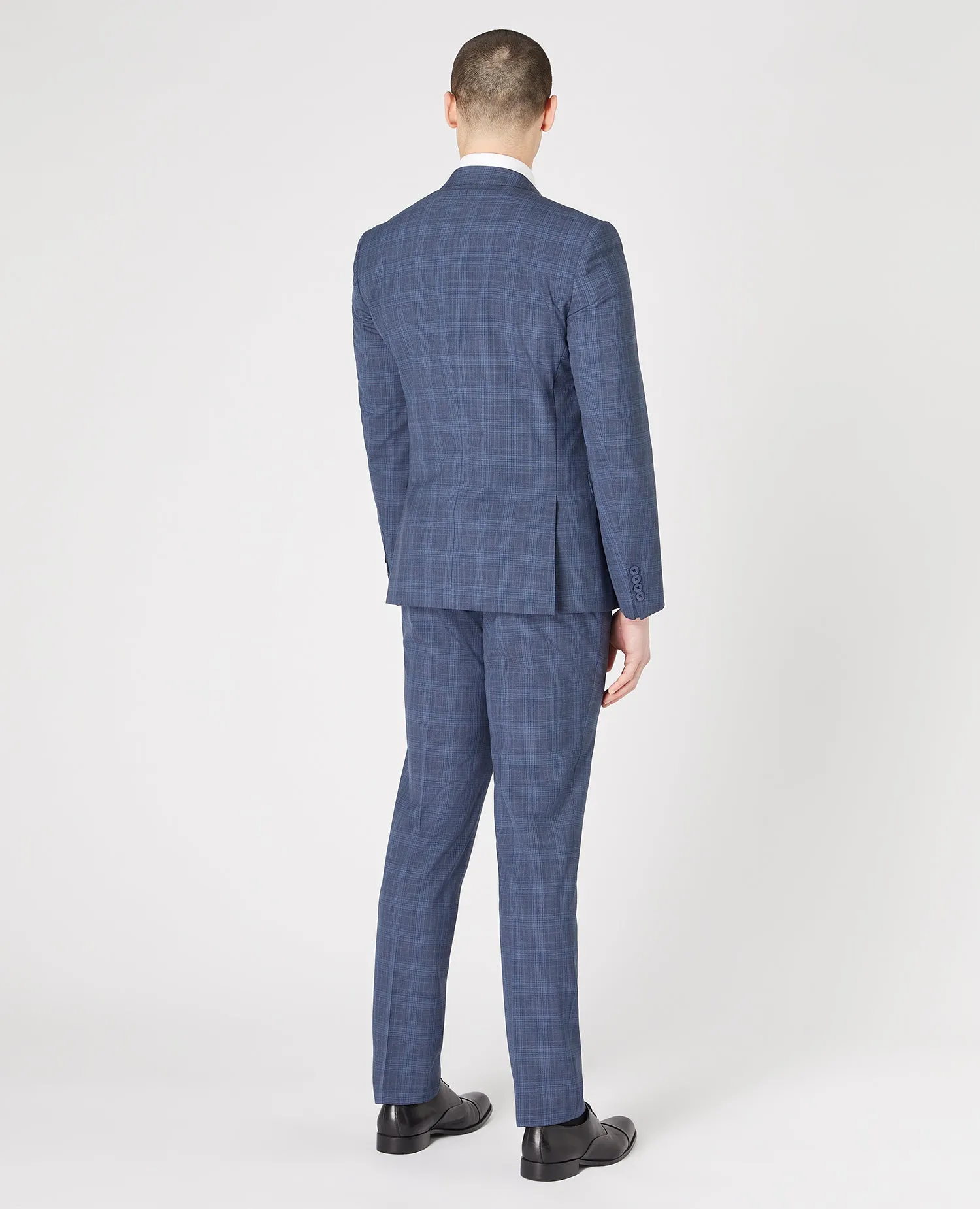 REMUS UOMO® Slim Fit Wool Rich Mix & Match Check Suit/Blue - New SS23