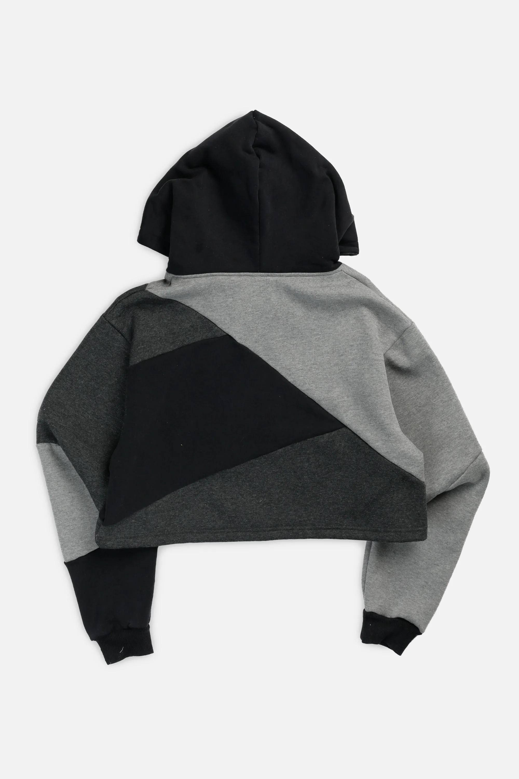 Rework Adidas Patchwork Crop Sweatshirt - M