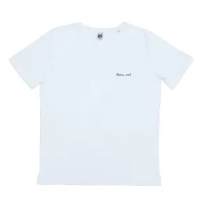 Team Cat T-Shirt White/Black Stitching