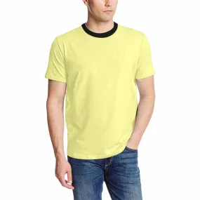 Uniquely You Mens T-Shirt /  Pastel Yellow     - Short Sleeve Casual Shirt