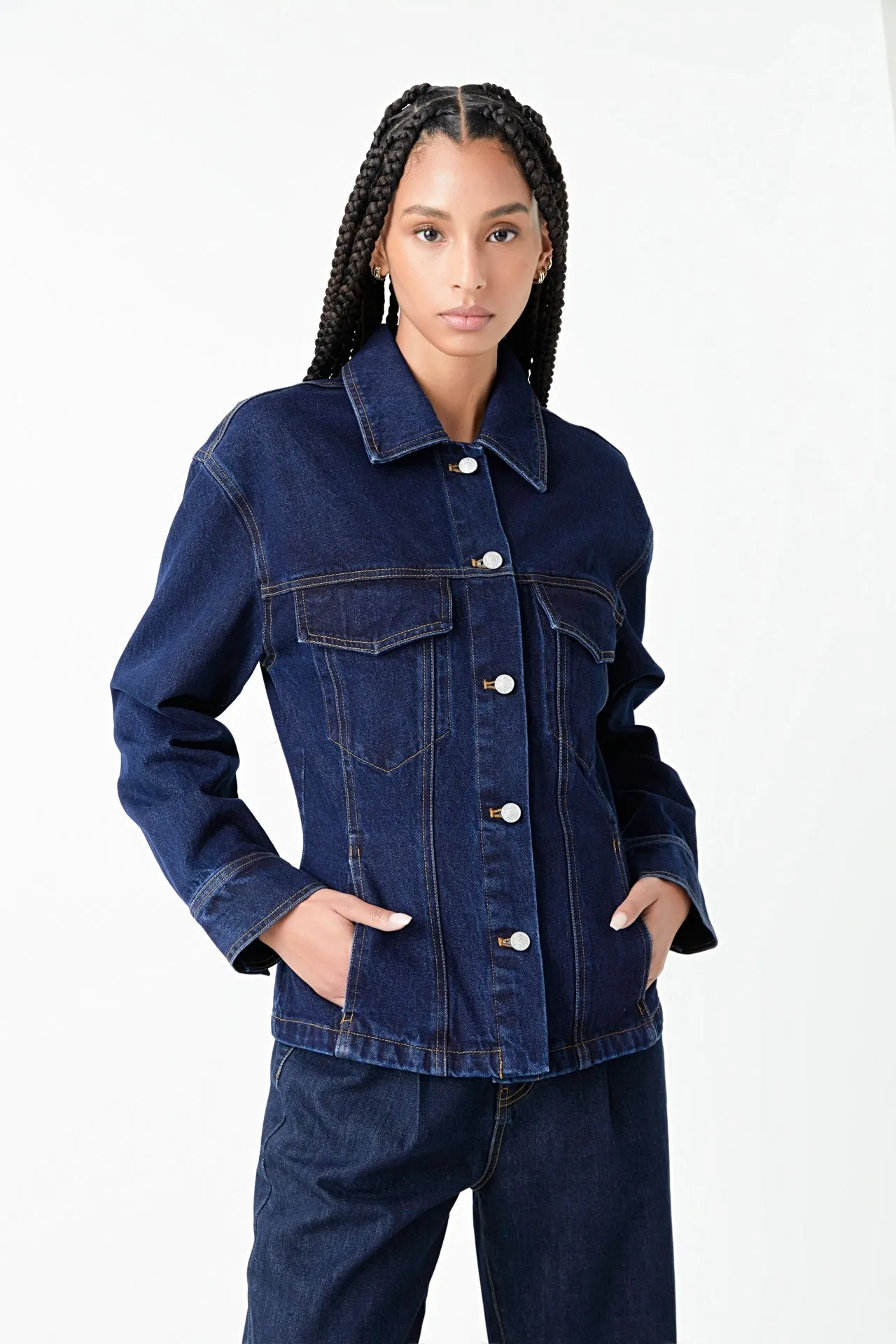 Waist Fitted Denim Jacket